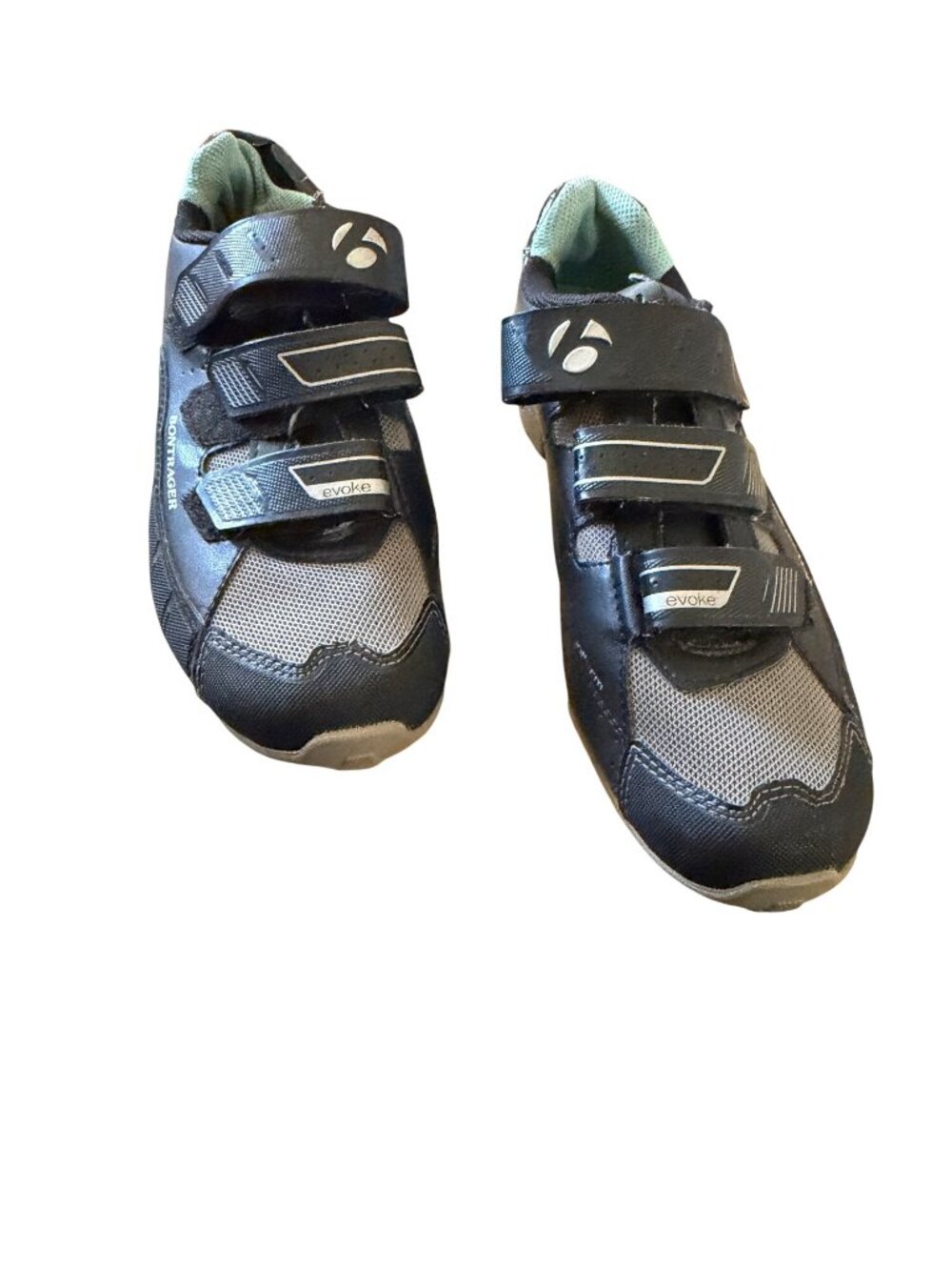 Bontrager Evoke Mountain Bike Shoes Black/Gray SPD Clip Womens Size  8.5 Good Co
